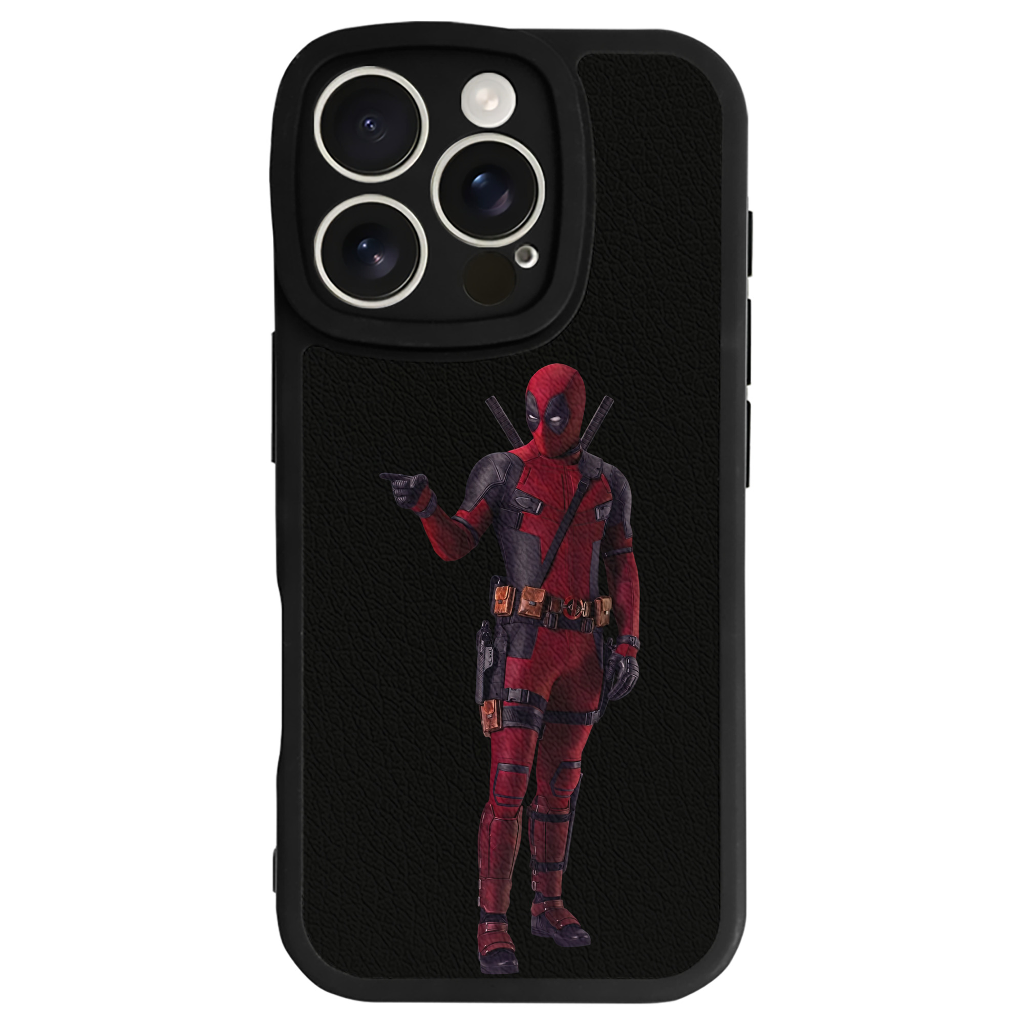Deadpool デッドプール 【iPhone 16シリーズ対応】シリコンスマホケース（レザー調） 材質：シリコン